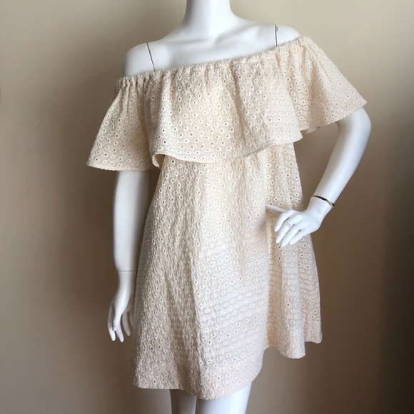 off shoulder white dress zara Zara Dress: White Mini Dress for Bridal Shower